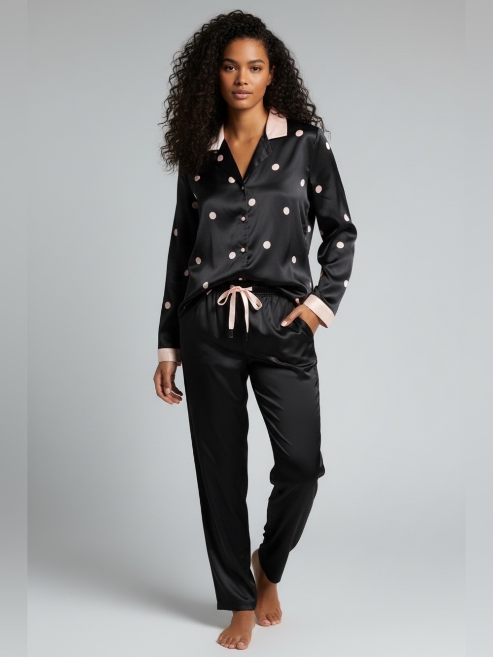 Kate spade In Your Dreams polka dot navy with blush dots new with tag small